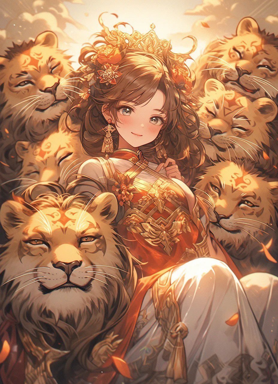 hình ảnh cung sư tử nữ anime (7)