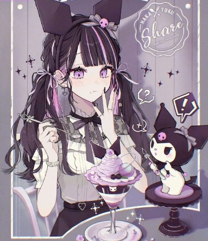 kuromi anime girl cute 15