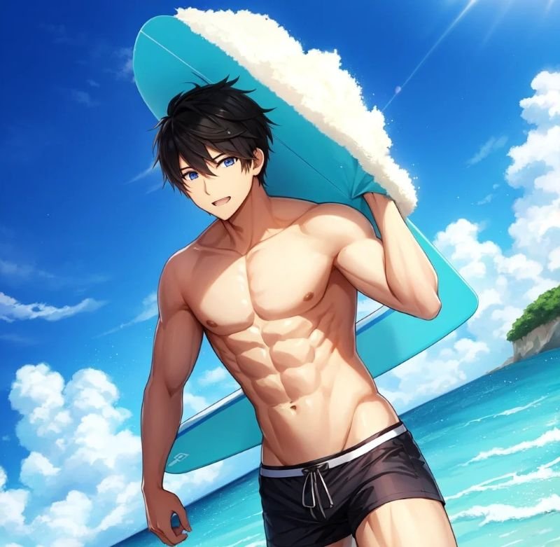 trai anime 6 múi 13