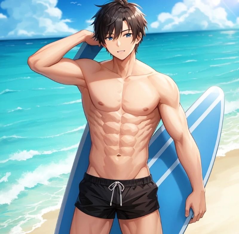 trai anime 6 múi 14