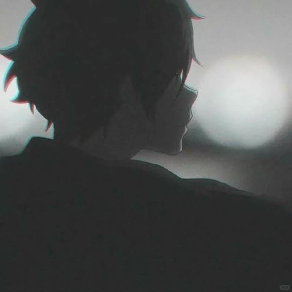 ảnh anime nam buồn đen trắng (2)