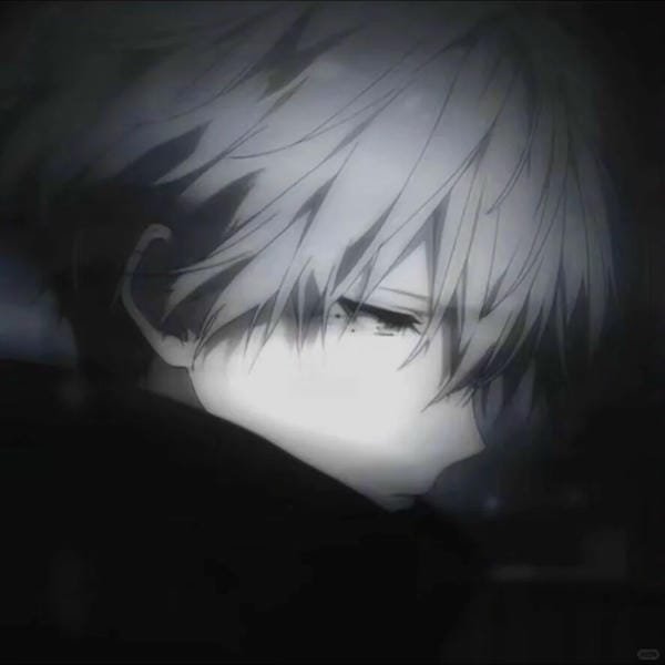 ảnh anime nam buồn đen trắng (21)