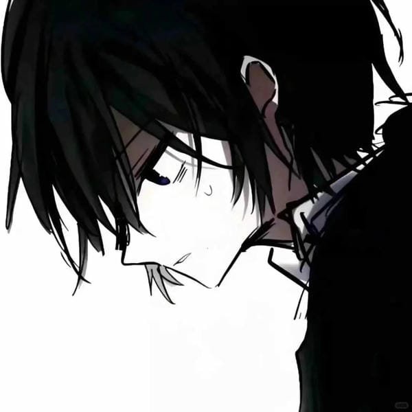 ảnh anime nam buồn đen trắng (24)