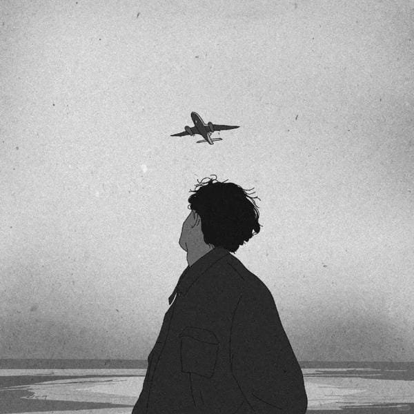 ảnh anime nam buồn đen trắng (9)