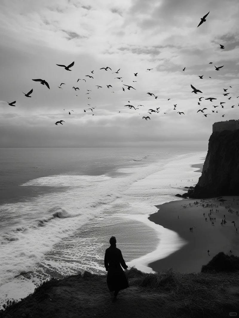 ảnh biển đen trắng (10)