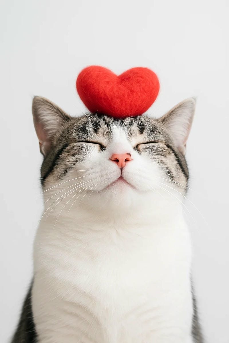 ảnh mèo cute trái tim (27)