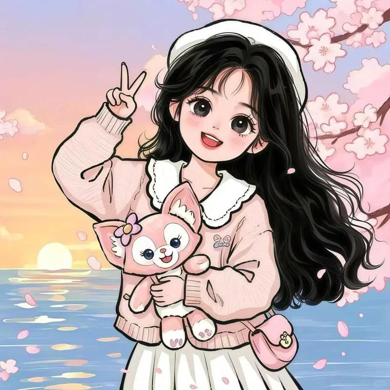 hình ảnh chibi nữ cute đơn giản (24)