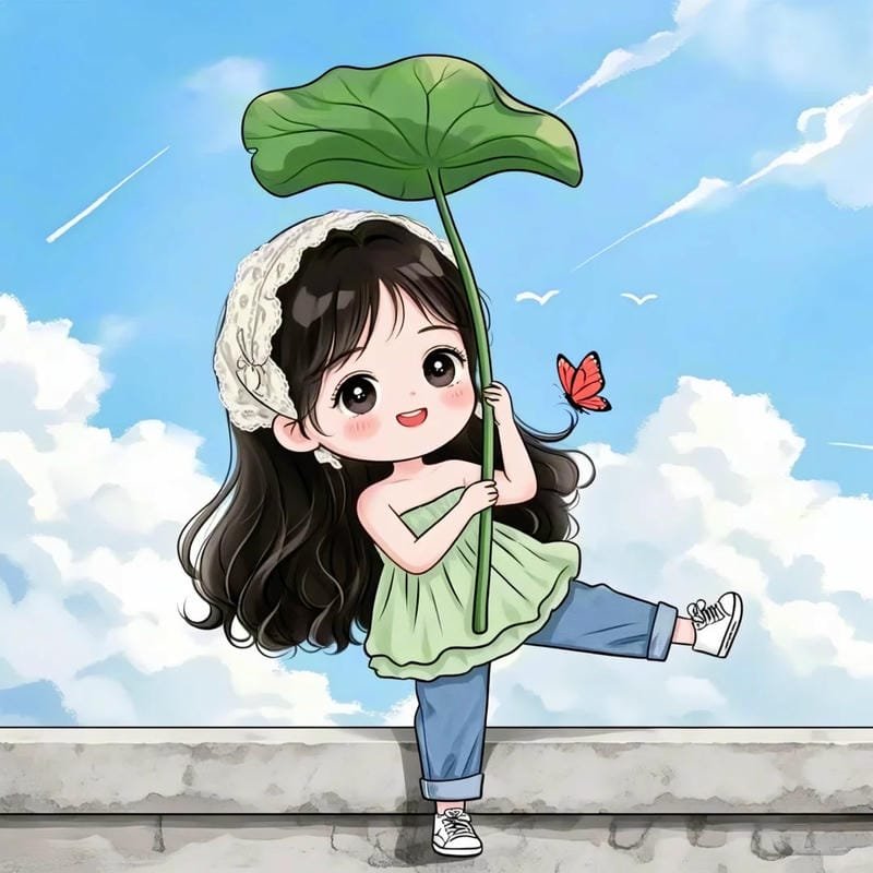 hình ảnh chibi nữ cute đơn giản (6)