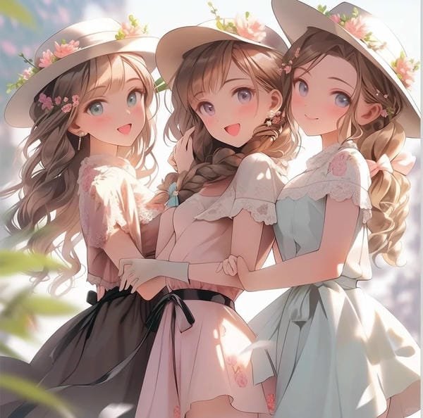 ảnh nhóm bạn thân 3 người anime (21) ảnh nhóm bạn thân 3 người anime (21)