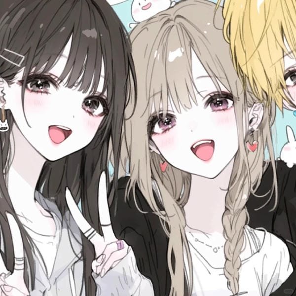 ảnh nhóm bạn thân 3 người anime (23) ảnh nhóm bạn thân 3 người anime (23)